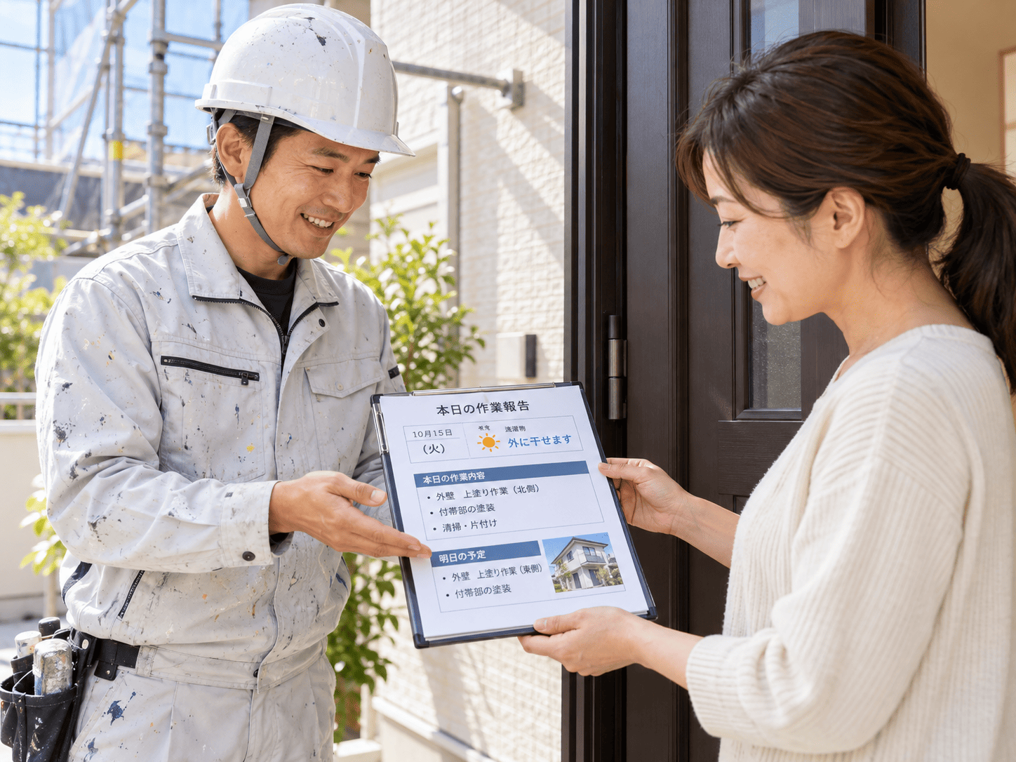 【工事中はどう過ごす?】姫路市での外壁塗装中に気になる「洗濯物・匂い・エアコン使用」の悩みと職人の配慮