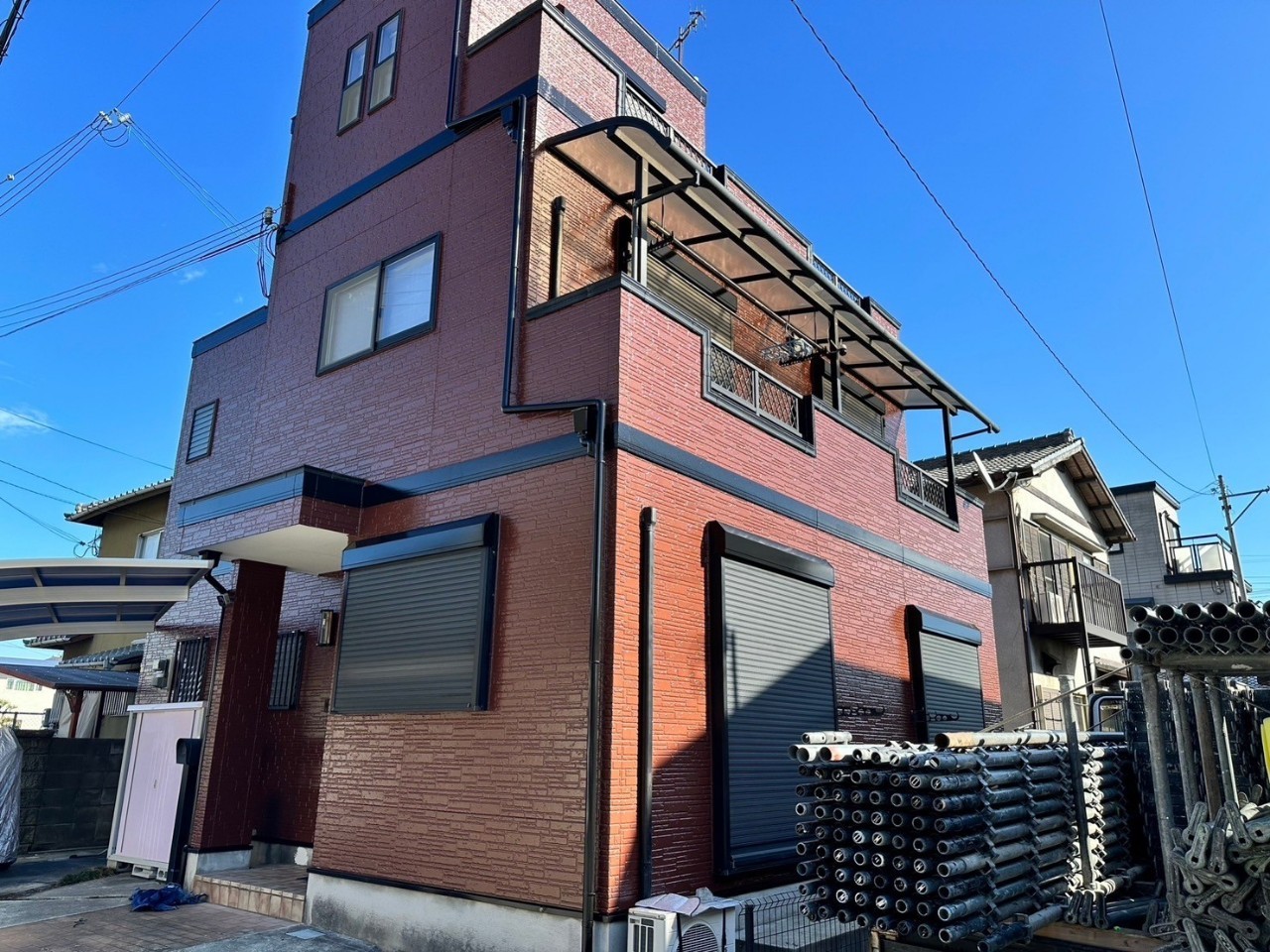 姫路市にて外壁塗装工事を行いました。